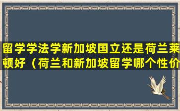 留学学法学新加坡国立还是荷兰莱顿好（荷兰和新加坡留学哪个性价比高）