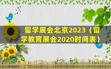 留学展会北京2023（留学教育展会2020时间表）