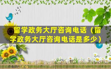 留学政务大厅咨询电话（留学政务大厅咨询电话是多少）