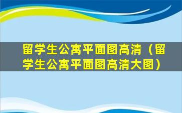 留学生公寓平面图高清（留学生公寓平面图高清大图）