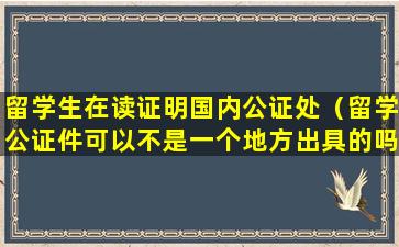 留学生在读证明国内公证处（留学公证件可以不是一个地方出具的吗）