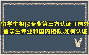 留学生相似专业第三方认证（国外留学生专业和国内相似,如何认证）