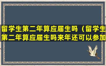 留学生第二年算应届生吗（留学生第二年算应届生吗来年还可以参加校招吗）
