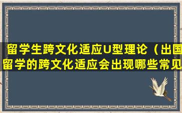 留学生跨文化适应U型理论（出国留学的跨文化适应会出现哪些常见的“不适症”）