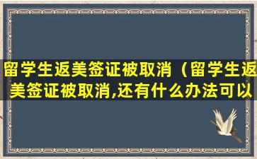 留学生返美签证被取消（留学生返美签证被取消,还有什么办法可以进入美国）