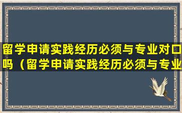 留学申请实践经历必须与专业对口吗（留学申请实践经历必须与专业对口吗英语）