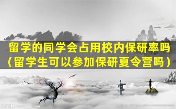 留学的同学会占用校内保研率吗（留学生可以参加保研夏令营吗）