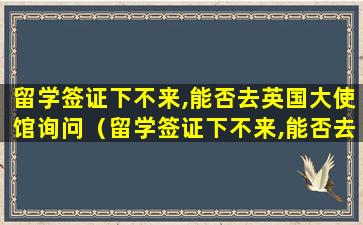 留学签证下不来,能否去英国大使馆询问（留学签证下不来,能否去英国大使馆询问一下）