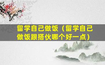 留学自己做饭（留学自己做饭跟搭伙哪个好一点）