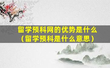留学预科网的优势是什么（留学预科是什么意思）