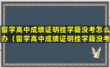留学高中成绩证明挂学籍没考怎么办（留学高中成绩证明挂学籍没考怎么办呢）