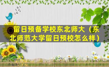 留日预备学校东北师大（东北师范大学留日预校怎么样）