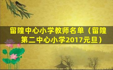 留隍中心小学教师名单（留隍第二中心小学2017元旦）