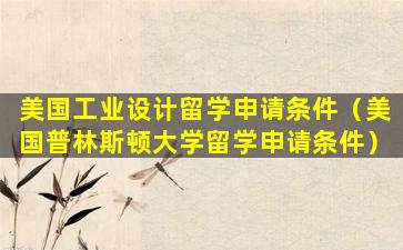 美国工业设计留学申请条件（美国普林斯顿大学留学申请条件）
