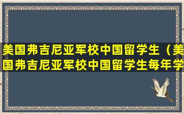 美国弗吉尼亚军校中国留学生（美国弗吉尼亚军校中国留学生每年学费多少人民币）