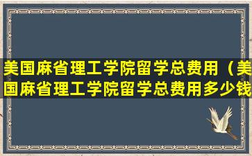 美国麻省理工学院留学总费用（美国麻省理工学院留学总费用多少钱）