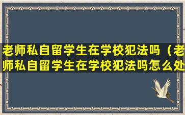 老师私自留学生在学校犯法吗（老师私自留学生在学校犯法吗怎么处理）