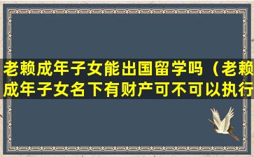 老赖成年子女能出国留学吗（老赖成年子女名下有财产可不可以执行）