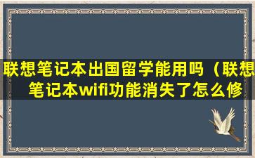 联想笔记本出国留学能用吗（联想笔记本wifi功能消失了怎么修复）