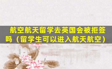 航空航天留学去英国会被拒签吗（留学生可以进入航天航空）