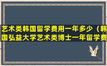 艺术类韩国留学费用一年多少（韩国弘益大学艺术类博士一年留学费用）