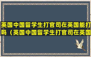 英国中国留学生打官司在英国能打吗（英国中国留学生打官司在英国能打吗现在）
