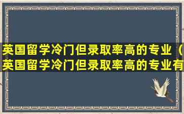 英国留学冷门但录取率高的专业（英国留学冷门但录取率高的专业有哪些）
