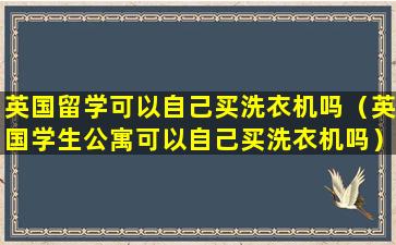 英国留学可以自己买洗衣机吗（英国学生公寓可以自己买洗衣机吗）