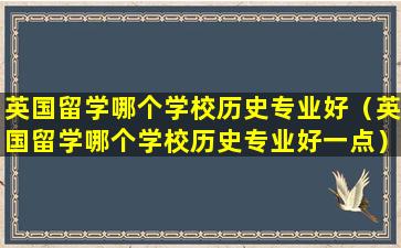 英国留学哪个学校历史专业好（英国留学哪个学校历史专业好一点）
