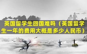 英国留学生回国难吗（英国留学生一年的费用大概是多少人民币）
