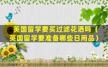 英国留学要买过滤花洒吗（英国留学要准备哪些日用品）