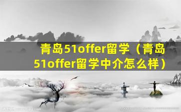 青岛51offer留学（青岛51offer留学中介怎么样）