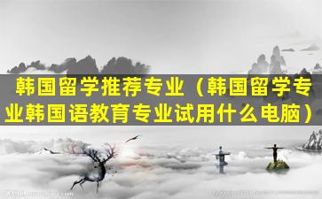 韩国留学推荐专业（韩国留学专业韩国语教育专业试用什么电脑）