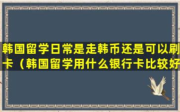 韩国留学日常是走韩币还是可以刷卡（韩国留学用什么银行卡比较好）