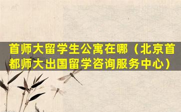 首师大留学生公寓在哪（北京首都师大出国留学咨询服务中心）
