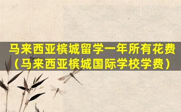 马来西亚槟城留学一年所有花费（马来西亚槟城国际学校学费）