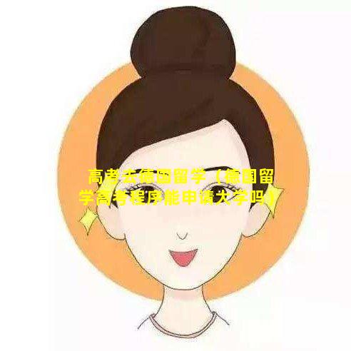 高考去德国留学（德国留学高考程序能申请大学吗）